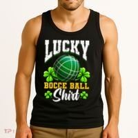 Lucky Bocce Ball Gift Italian Game Bocce Cool Gift Tank Top thumb 3
