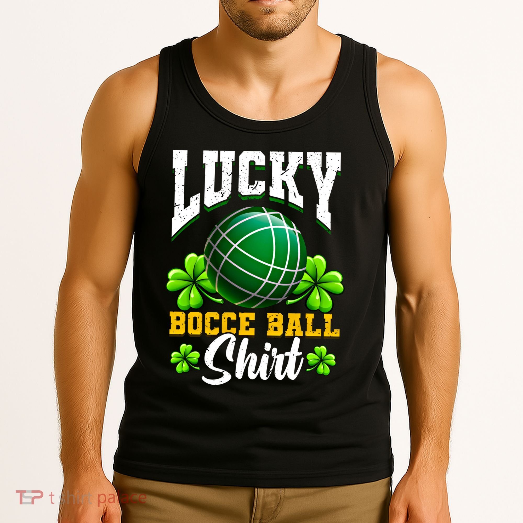 Lucky Bocce Ball Gift Italian Game Bocce Cool Gift Tank Top