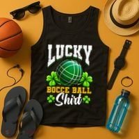 Lucky Bocce Ball Gift Italian Game Bocce Cool Gift Tank Top thumb 4