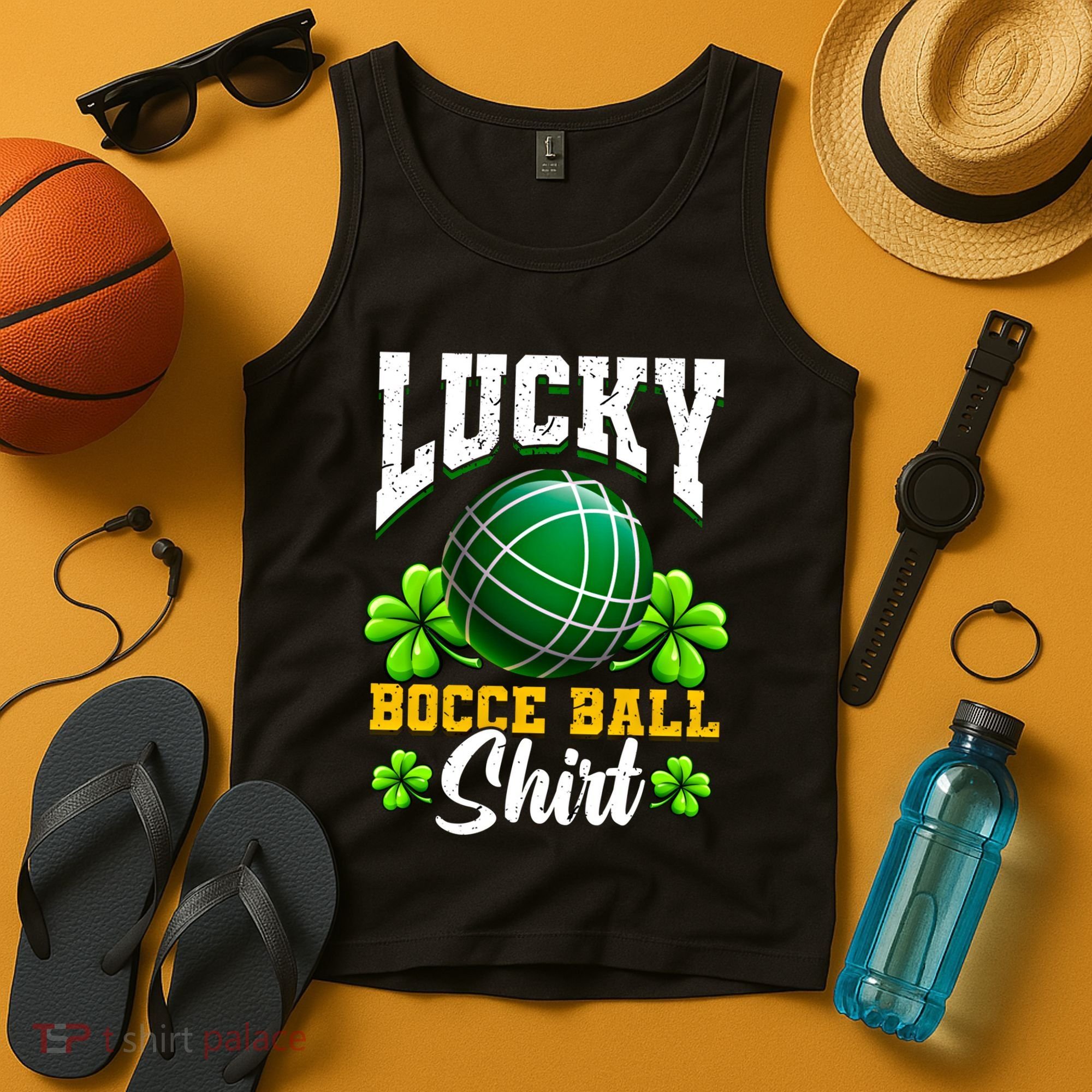 Lucky Bocce Ball Gift Italian Game Bocce Cool Gift Tank Top