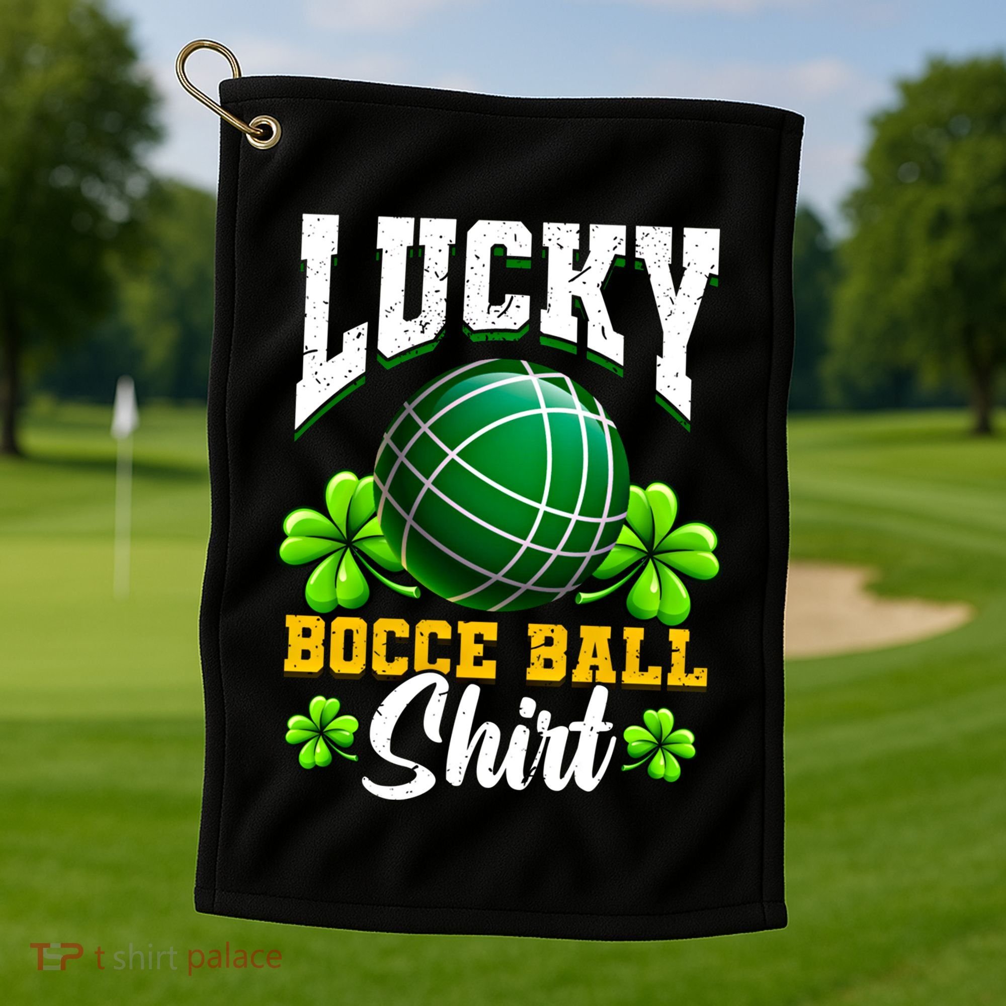 Lucky Bocce Ball Gift Italian Game Bocce Cool Gift Golf Towel