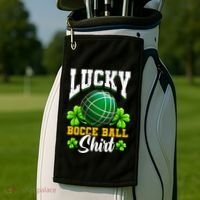 Lucky Bocce Ball Gift Italian Game Bocce Cool Gift Golf Towel thumb 2