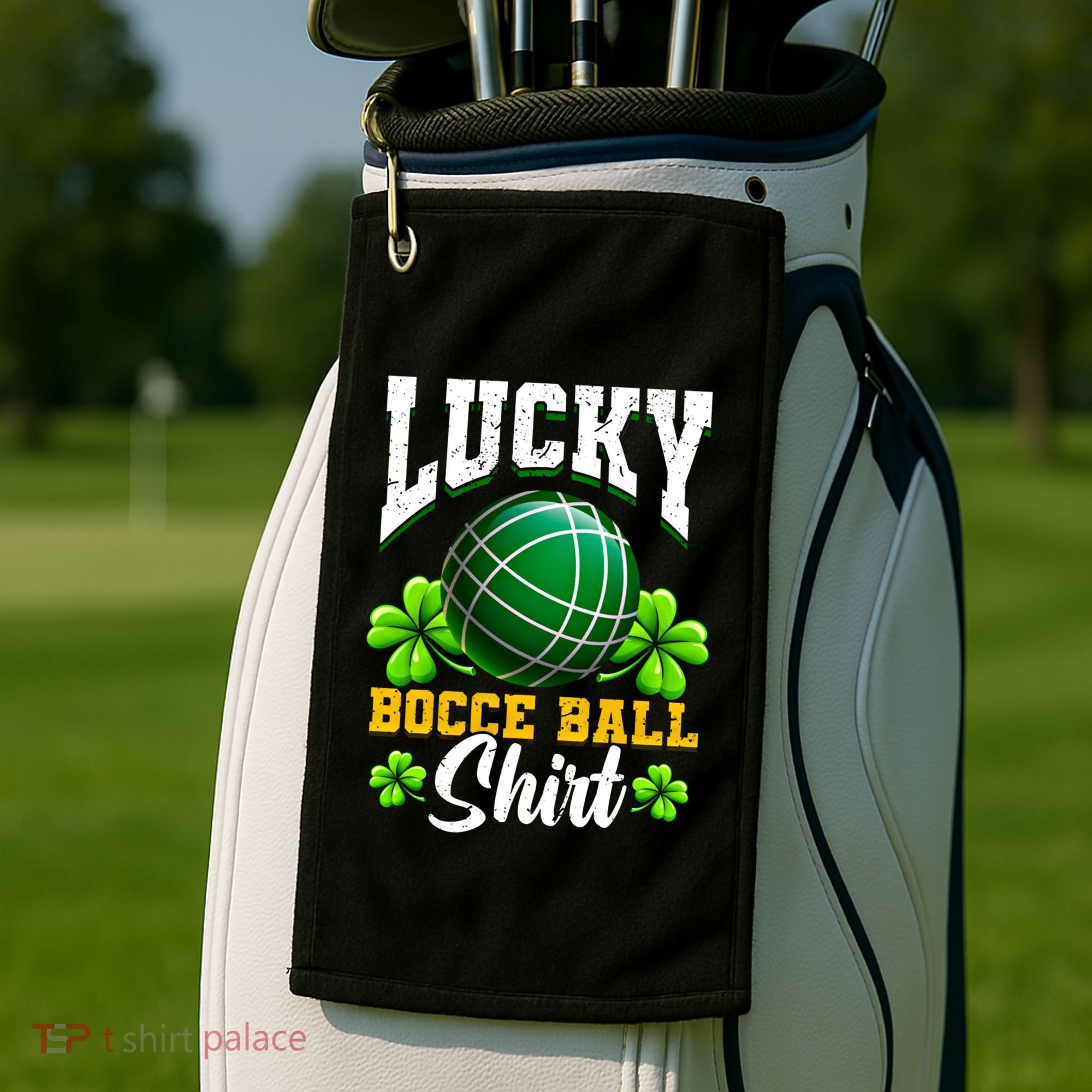 Lucky Bocce Ball Gift Italian Game Bocce Cool Gift Golf Towel