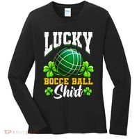 Lucky Bocce Ball Gift Italian Game Bocce Cool Gift Women's Long Sleeve Shirt thumb 0