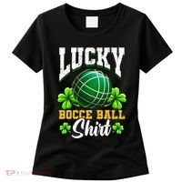 Lucky Bocce Ball Gift Italian Game Bocce Cool Gift Women's T-Shirt thumb 0