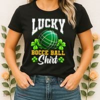 Lucky Bocce Ball Gift Italian Game Bocce Cool Gift Women's T-Shirt thumb 2