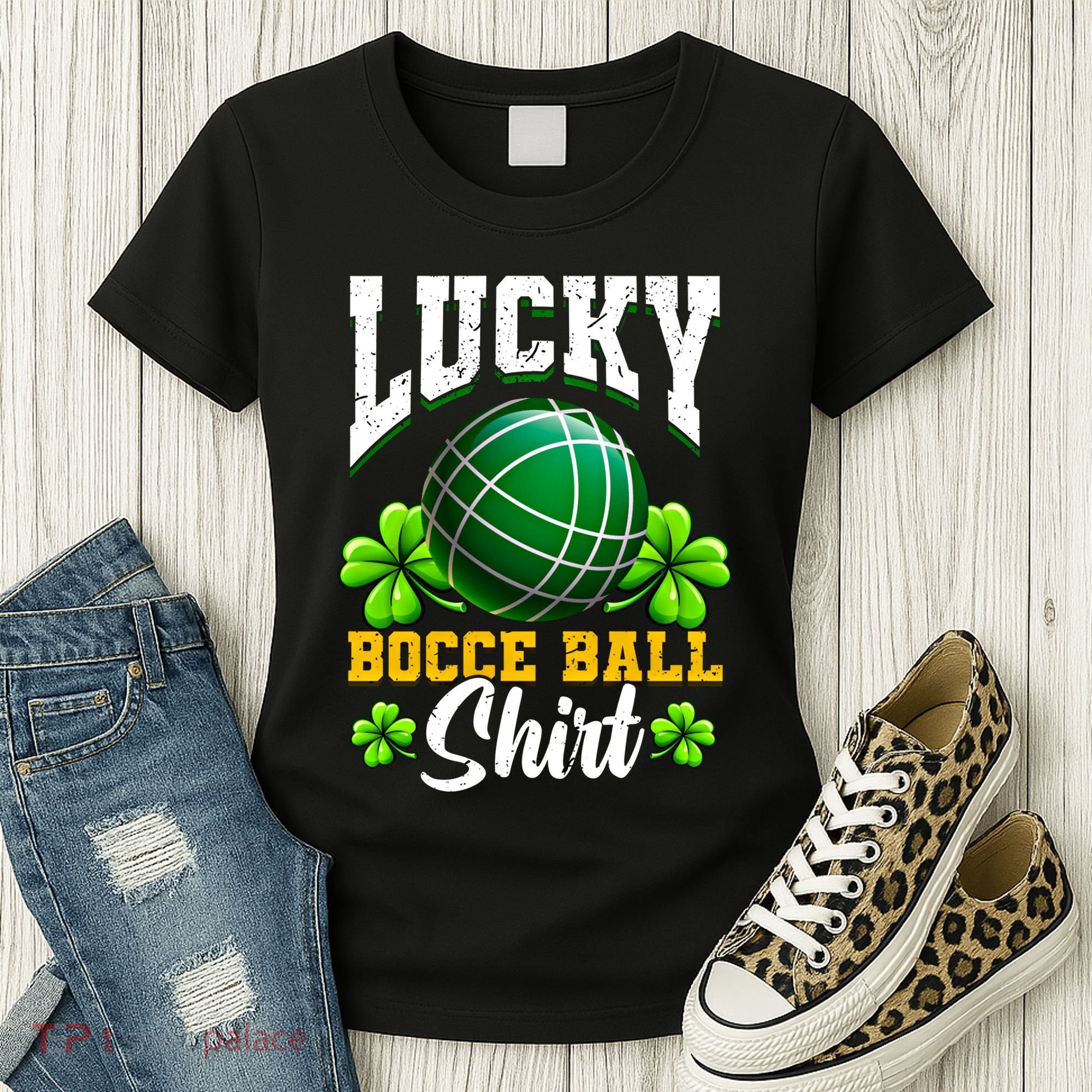 Lucky Bocce Ball Gift Italian Game Bocce Cool Gift Women's T-Shirt