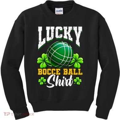 Lucky Bocce Ball Gift Italian Game Bocce Cool Gift Kids Sweatshirt