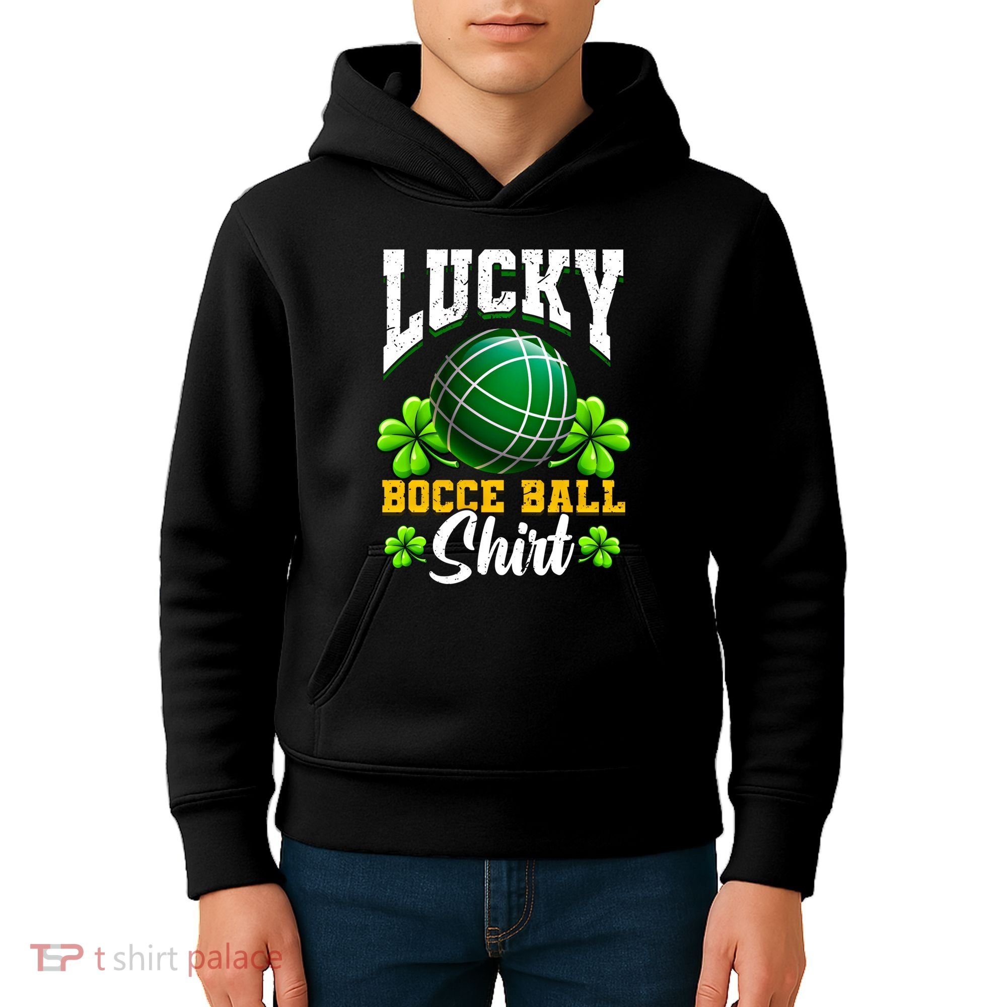 Lucky Bocce Ball Gift Italian Game Bocce Cool Gift Kids Hoodie