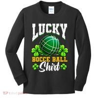 Lucky Bocce Ball Gift Italian Game Bocce Cool Gift Kids Long Sleeve Shirt thumb 0