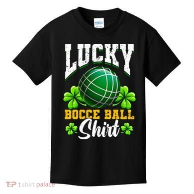 Lucky Bocce Ball Gift Italian Game Bocce Cool Gift Kids T-Shirt