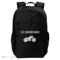 Life Behind Bars Funny Biker Motorcycle Gift Backpack thumb 0