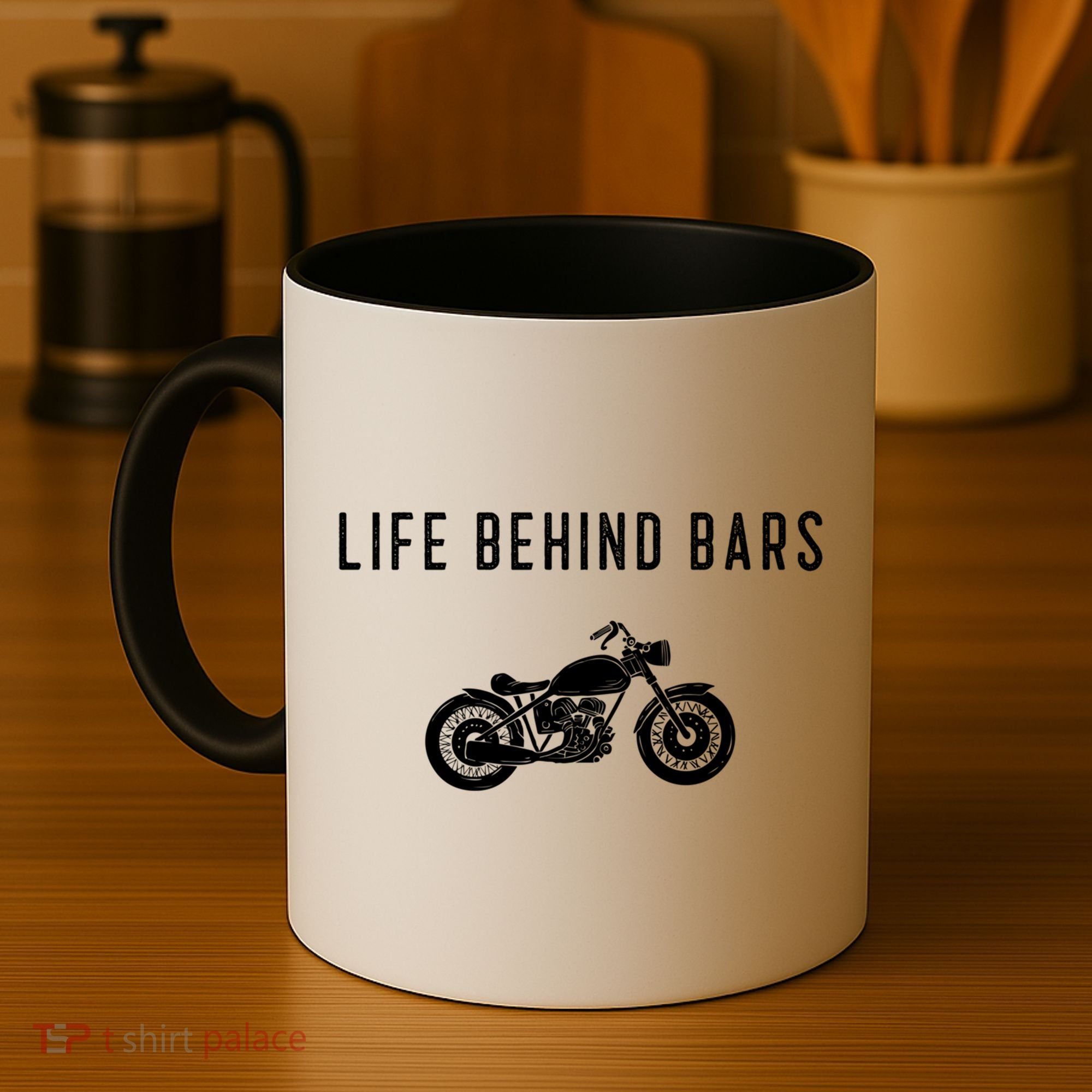 Life Behind Bars Funny Biker Motorcycle Gift Coffee Mug