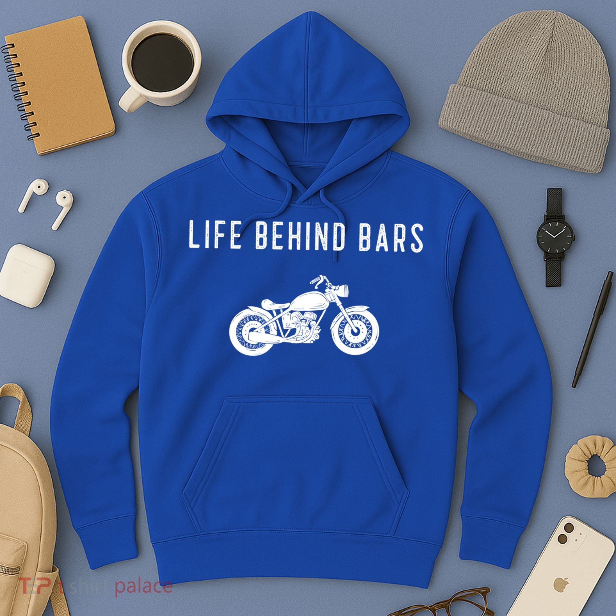 Life Behind Bars Funny Biker Motorcycle Gift Hoodie