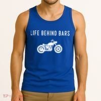 Life Behind Bars Funny Biker Motorcycle Gift Tank Top thumb 3