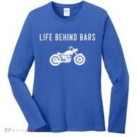 Life Behind Bars Funny Biker Motorcycle Gift Women's Long Sleeve Shirt thumb 0