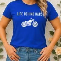 Life Behind Bars Funny Biker Motorcycle Gift Women's T-Shirt thumb 2