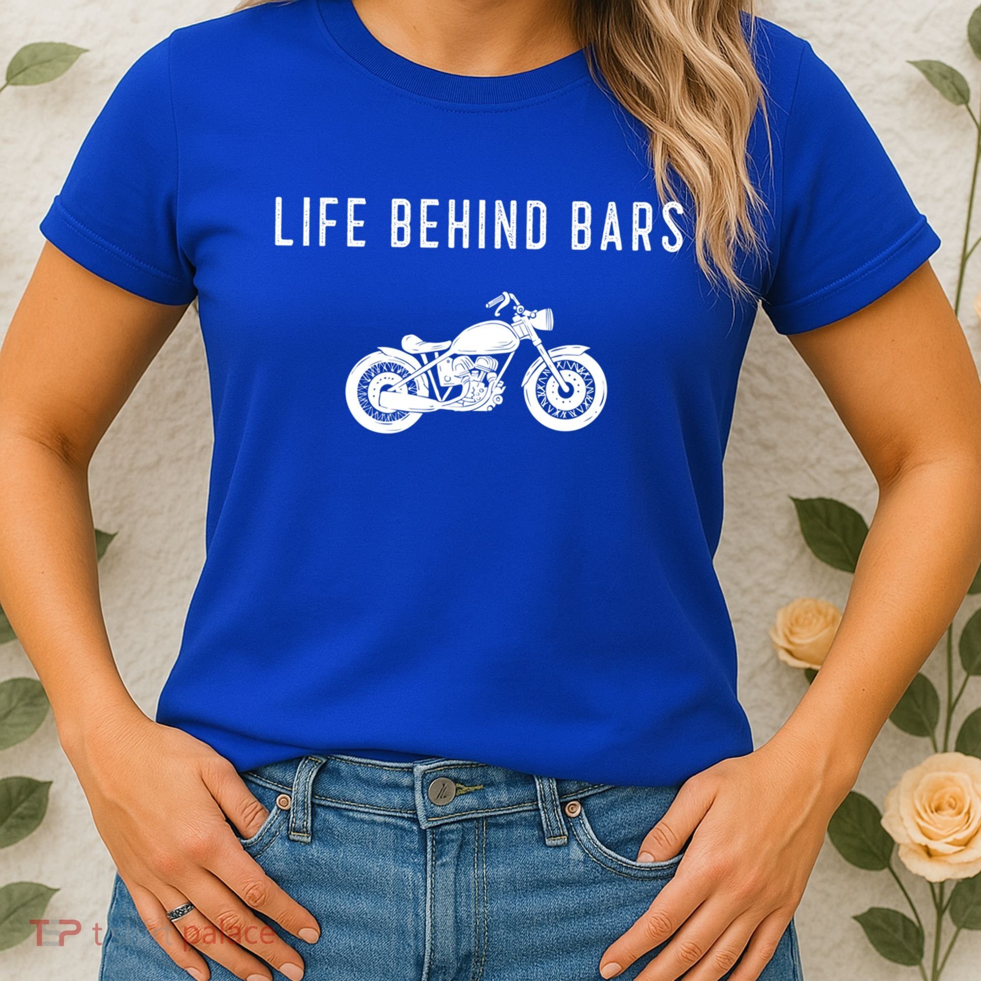 Life Behind Bars Funny Biker Motorcycle Gift Women's T-Shirt