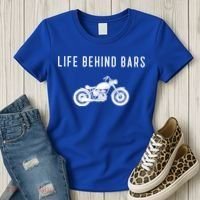 Life Behind Bars Funny Biker Motorcycle Gift Women's T-Shirt thumb 3