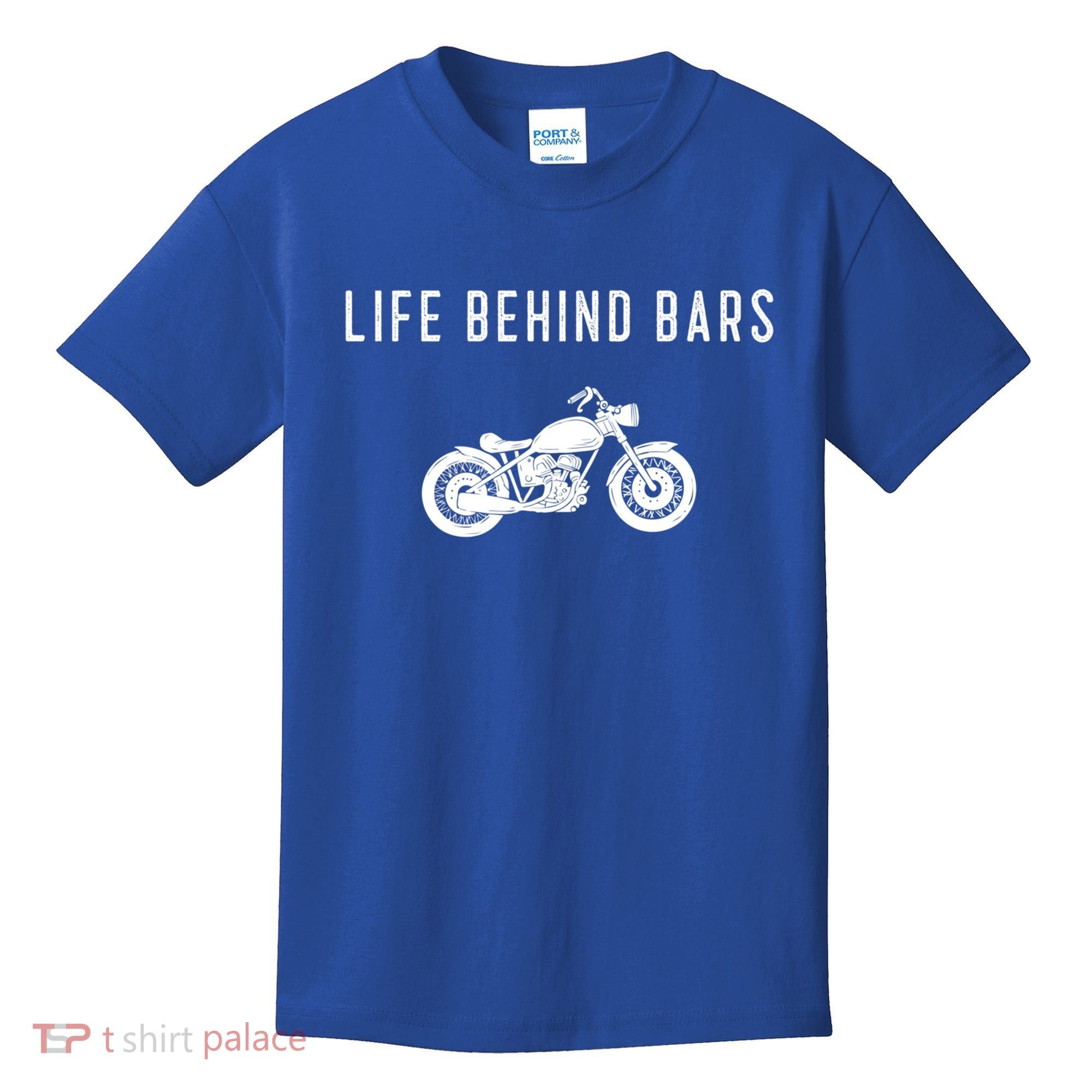 Life Behind Bars Funny Biker Motorcycle Gift Kids T-Shirt