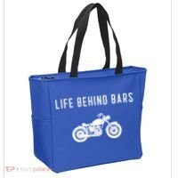 Life Behind Bars Funny Biker Motorcycle Gift Tote Bag thumb 2