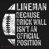 Lineman Because Brick Wall Isnt Position Football Apron thumb 3