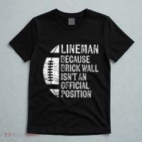 Lineman Because Brick Wall Isnt Position Football T-Shirt thumb 5