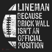 Lineman Because Brick Wall Isnt Position Football Beanie thumb 2