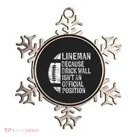 Lineman Because Brick Wall Isnt Position Football Ornament thumb 0