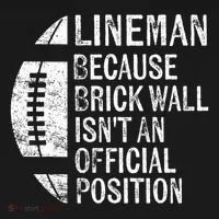 Lineman Because Brick Wall Isnt Position Football Ornament thumb 1