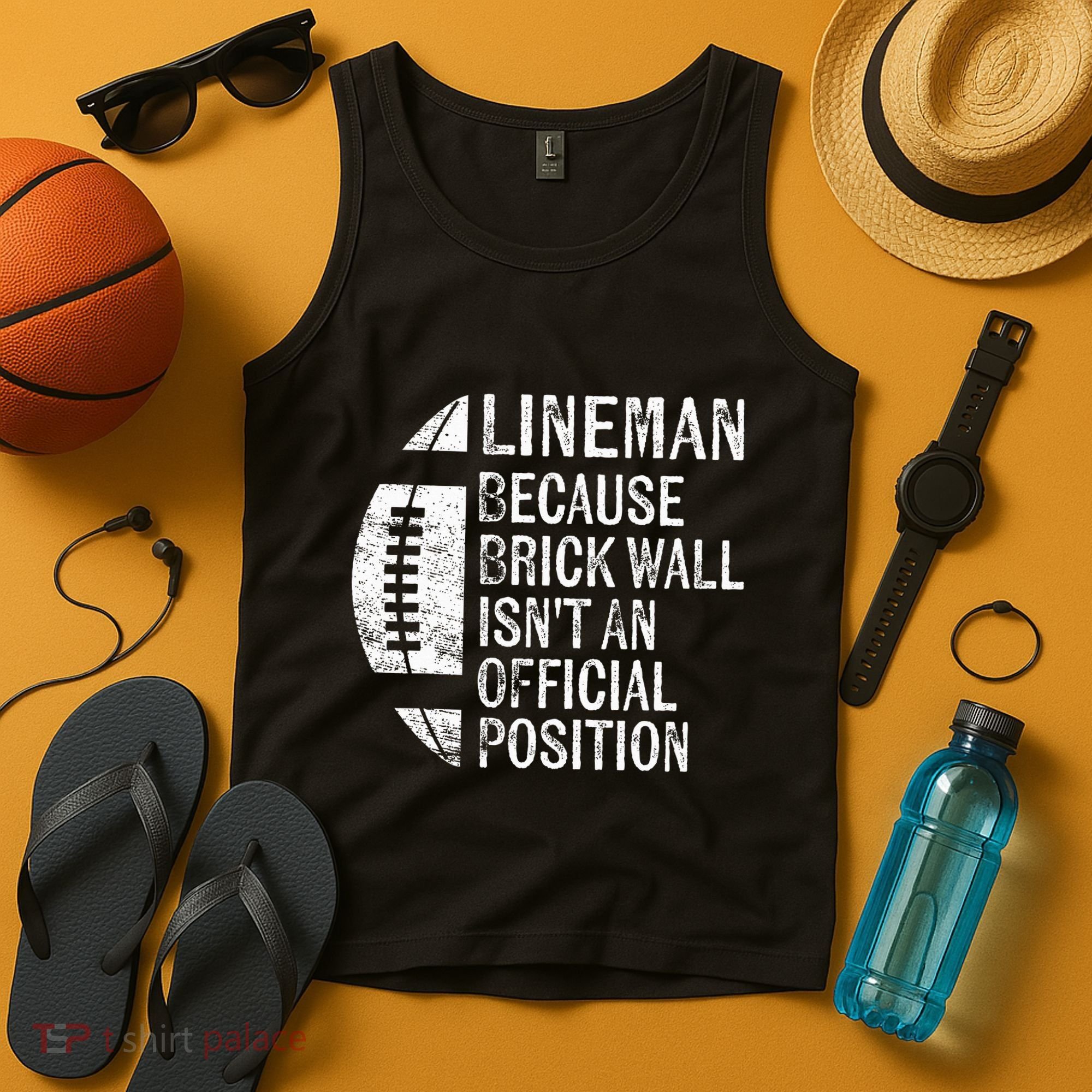 Lineman Because Brick Wall Isnt Position Football Tank Top