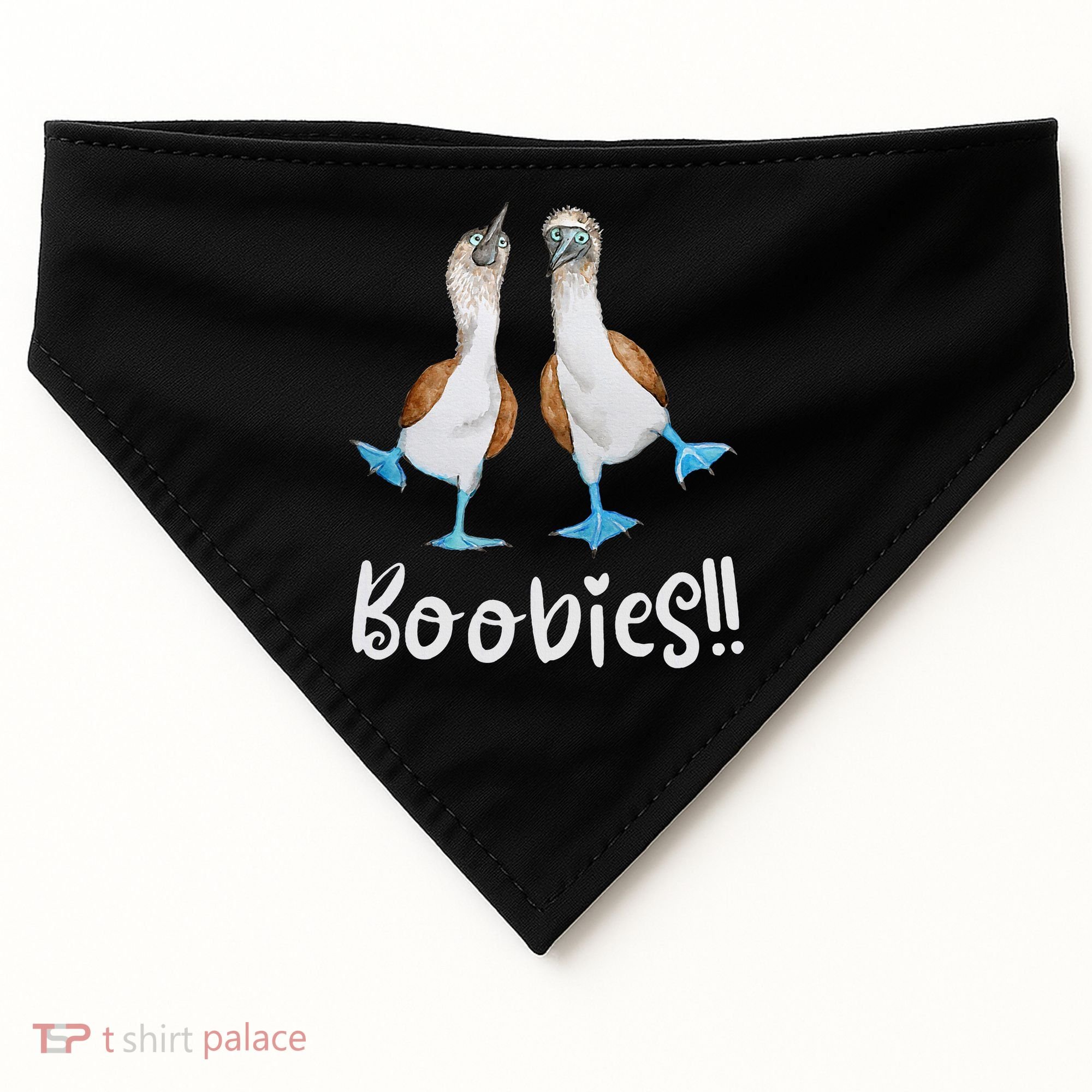 Love Bluefooted Boobies Bird Nerd For Birdwatching USA-Made Doggie Bandana