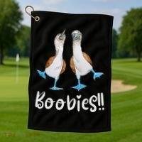 Love Bluefooted Boobies Bird Nerd For Birdwatching Golf Towel thumb 1