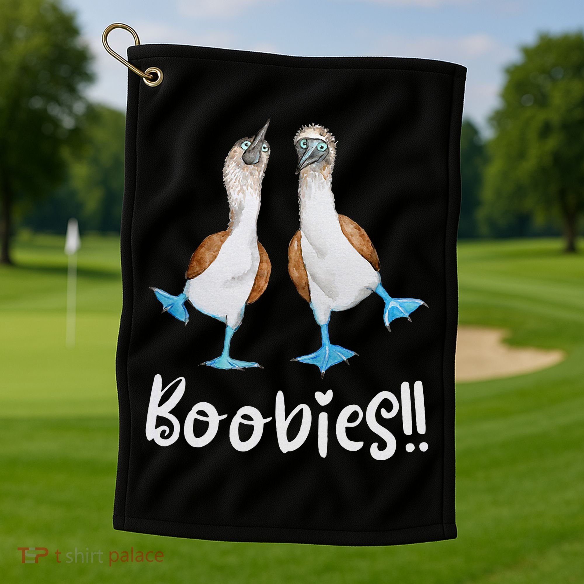 Love Bluefooted Boobies Bird Nerd For Birdwatching Golf Towel