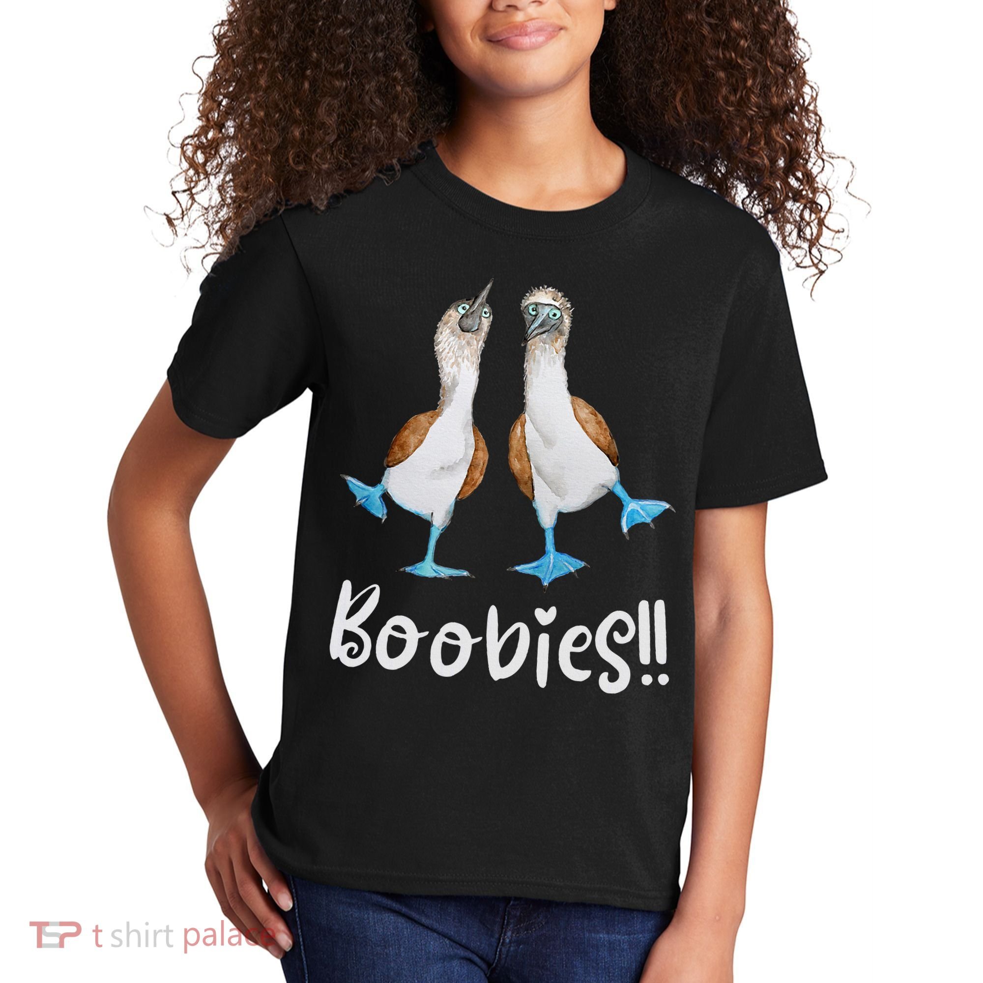 Love Bluefooted Boobies Bird Nerd For Birdwatching Kids T-Shirt