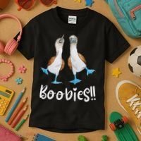 Love Bluefooted Boobies Bird Nerd For Birdwatching Kids T-Shirt thumb 3