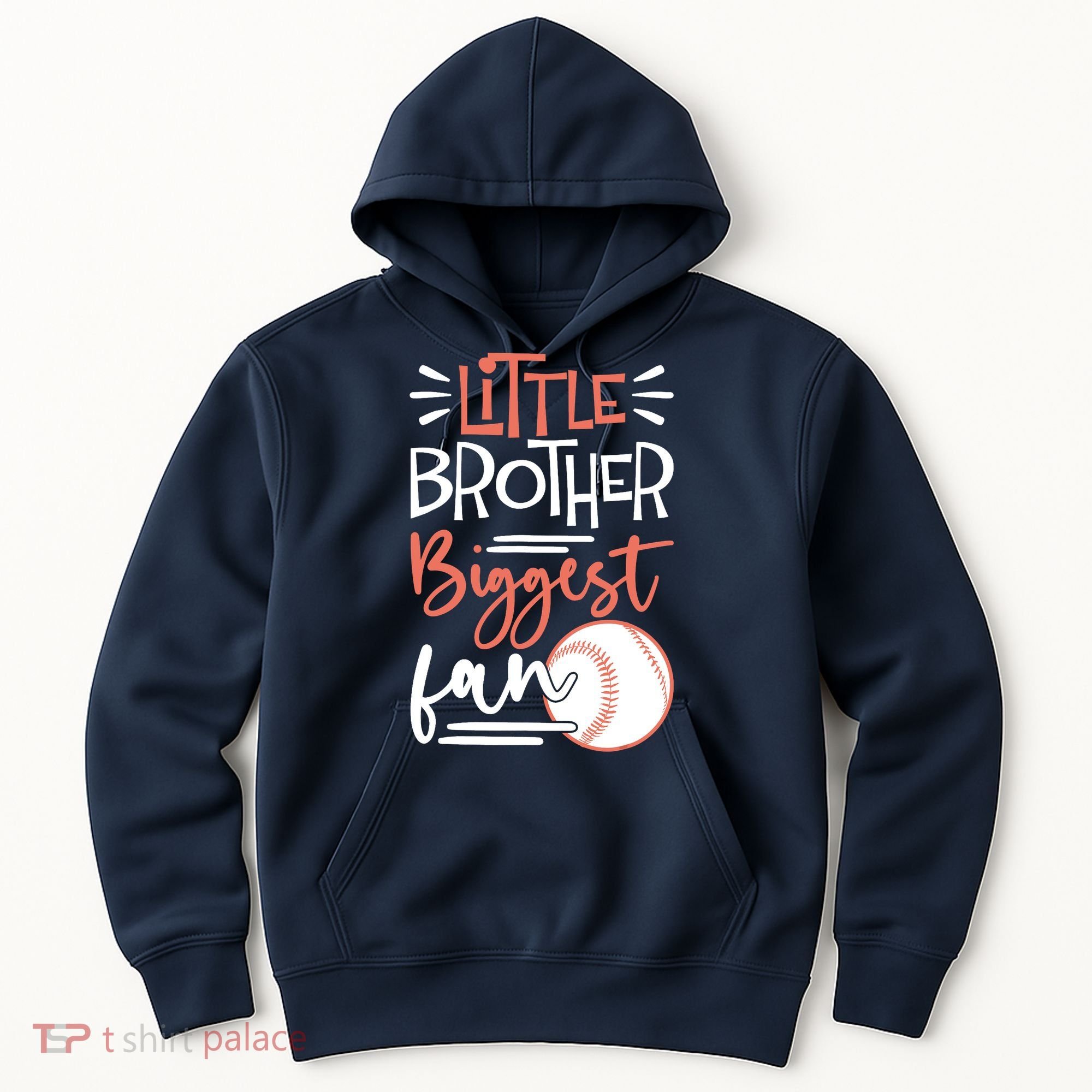 Little Brother Biggest Fan Baseball Season Hoodie