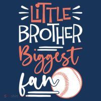 Little Brother Biggest Fan Baseball Season Hoodie thumb 2
