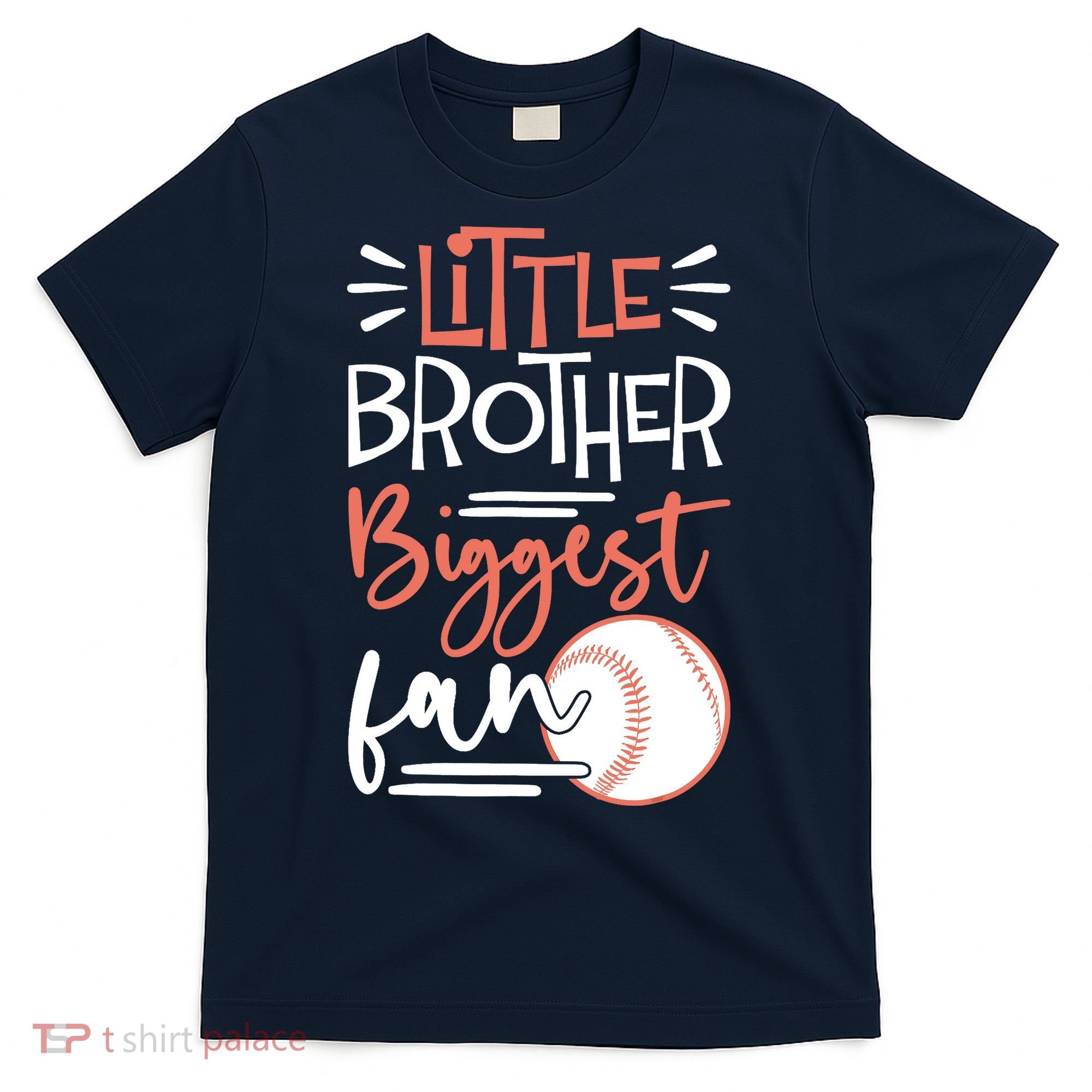 Little Brother Biggest Fan Baseball Season T-Shirt
