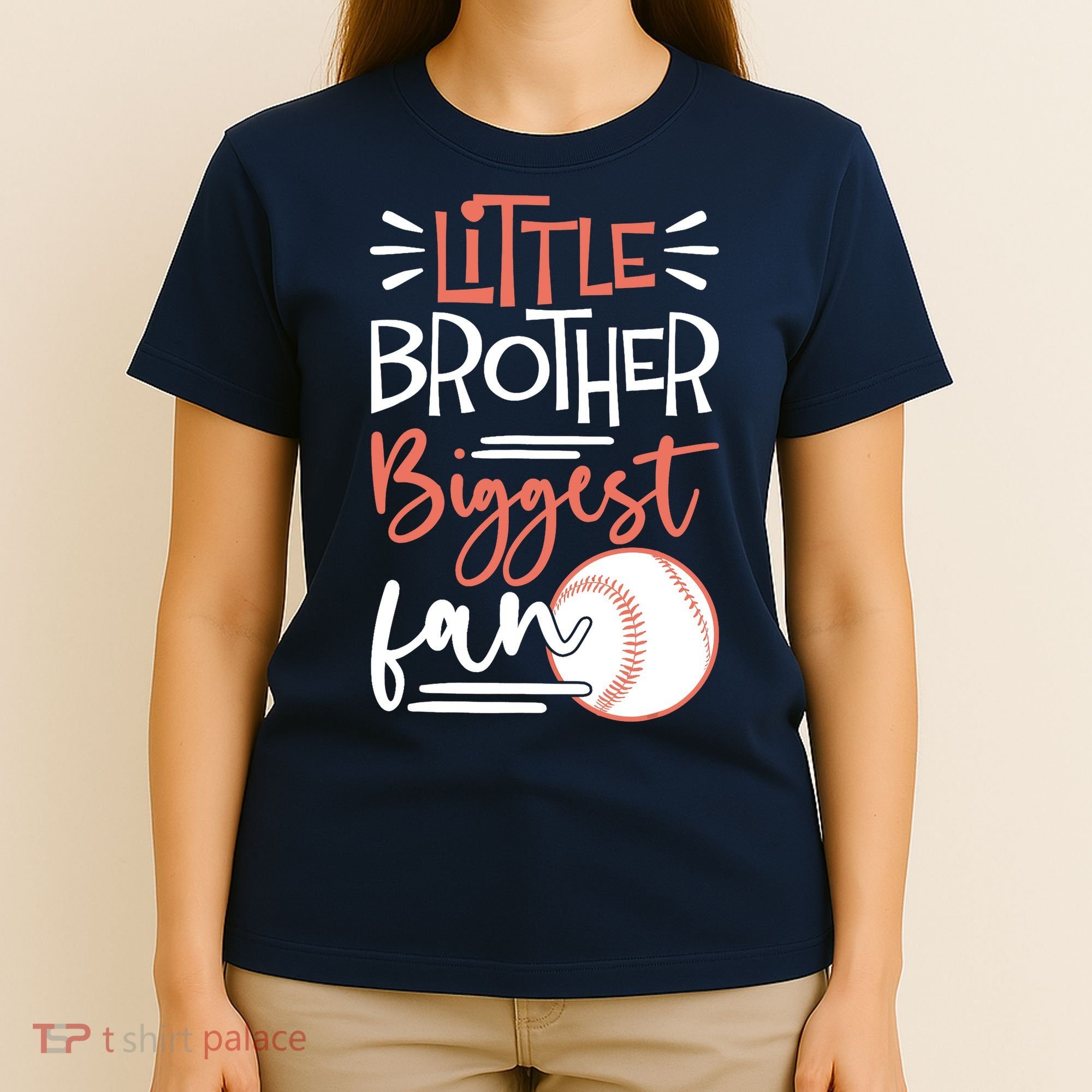 Little Brother Biggest Fan Baseball Season T-Shirt