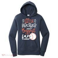 Little Brother Biggest Fan Baseball Season Women's Hoodie thumb 0