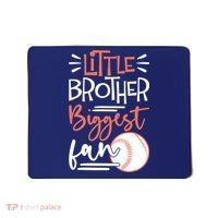 Little Brother Biggest Fan Baseball Season Mousepad thumb 0