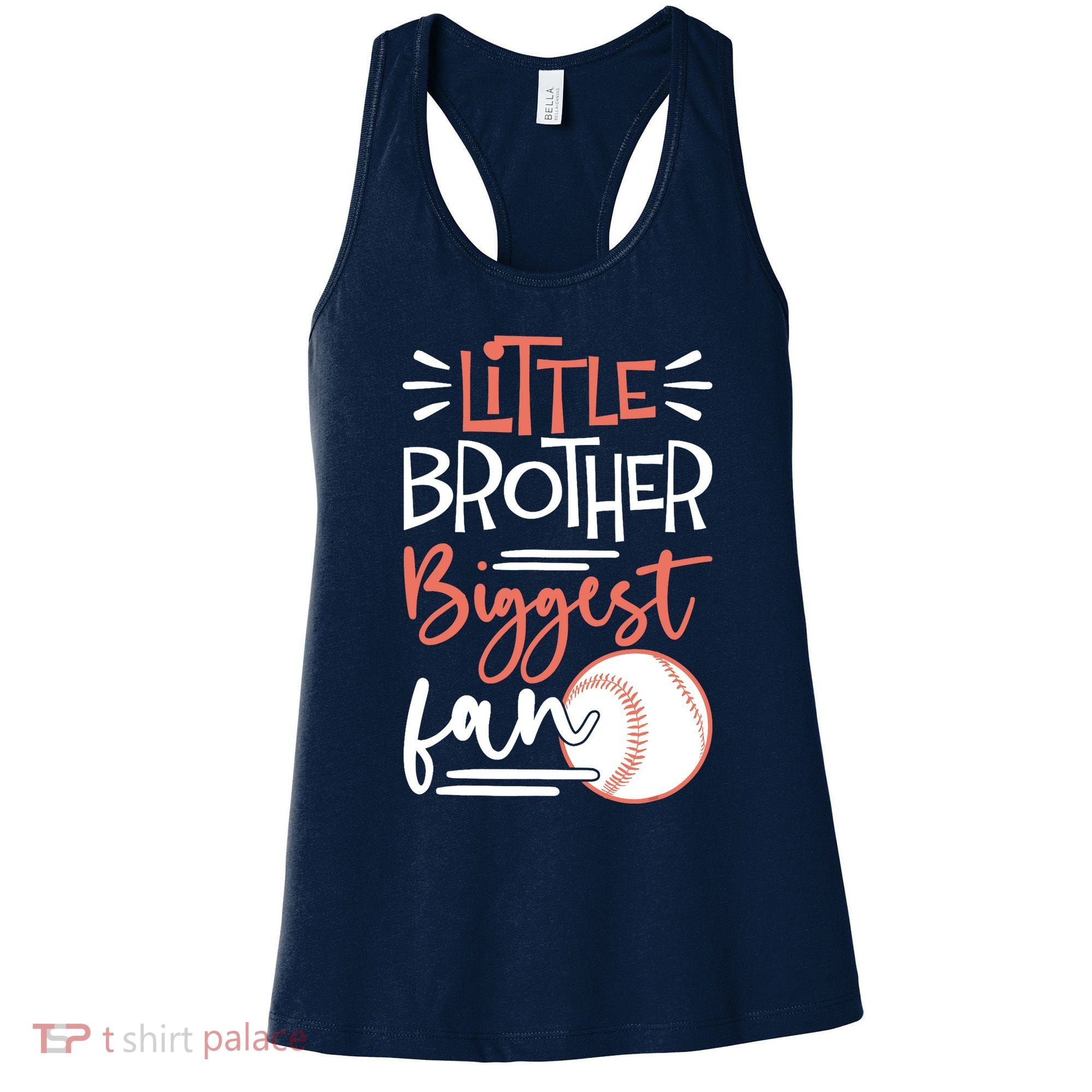 Little Brother Biggest Fan Baseball Season Women's Tank Top