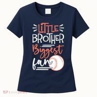 Little Brother Biggest Fan Baseball Season Women's T-Shirt thumb 0