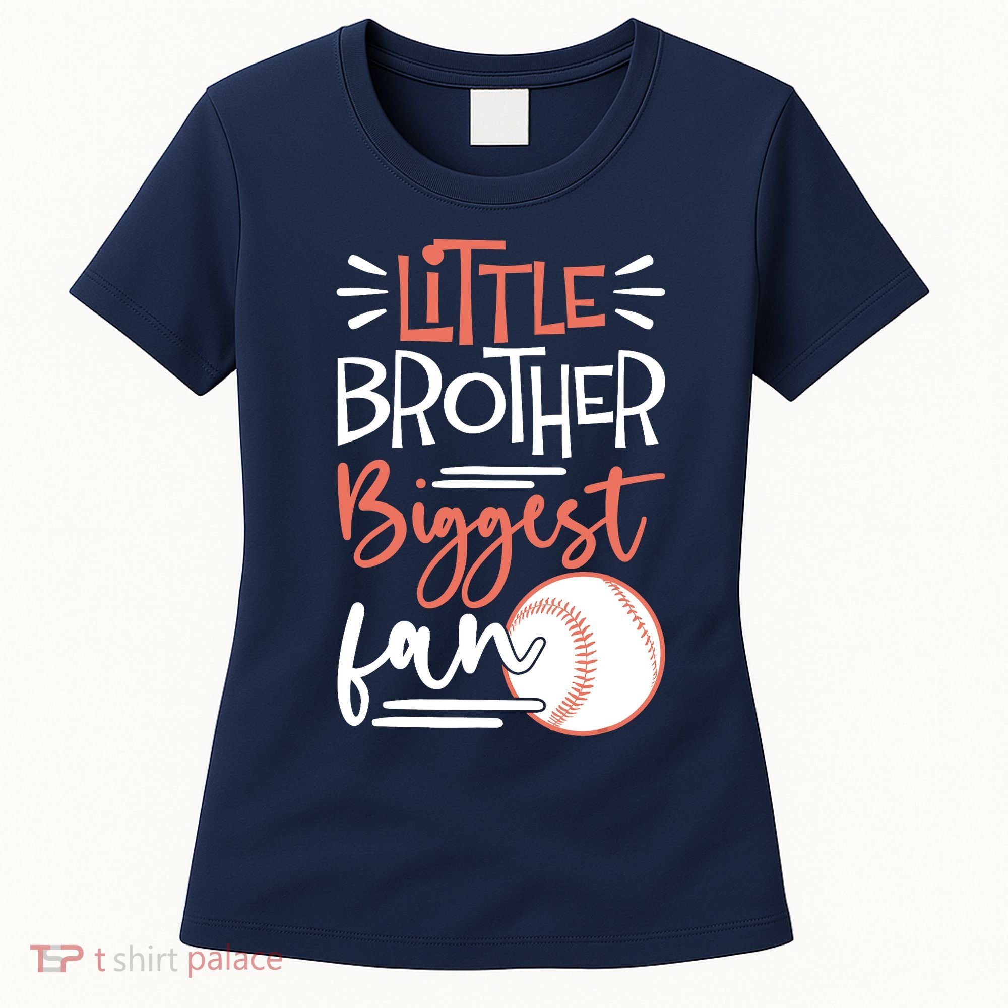 Little Brother Biggest Fan Baseball Season Women's T-Shirt