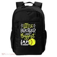 Little Brother Biggest Fan Softball, Softball Backpack thumb 0