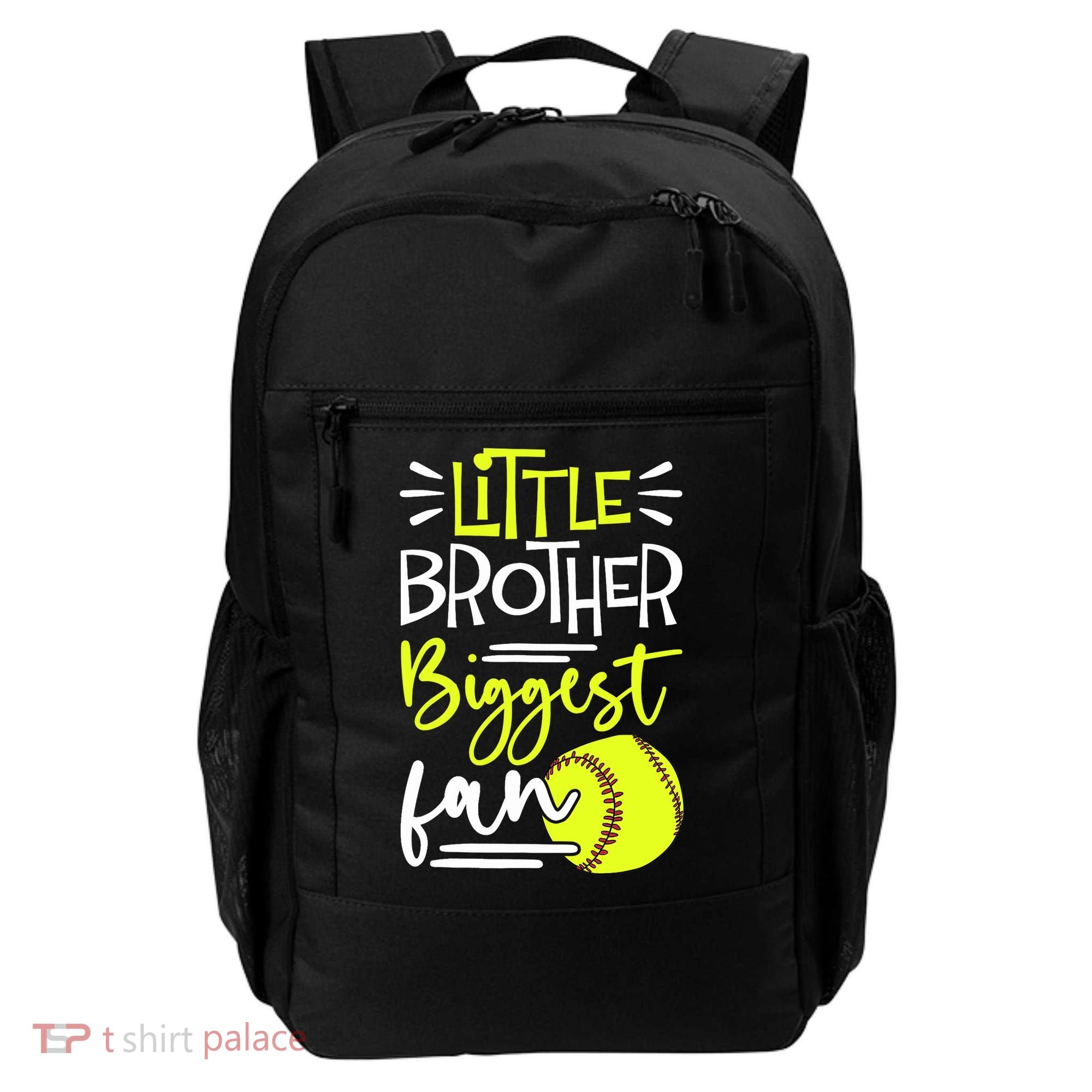 Little Brother Biggest Fan Softball, Softball Backpack