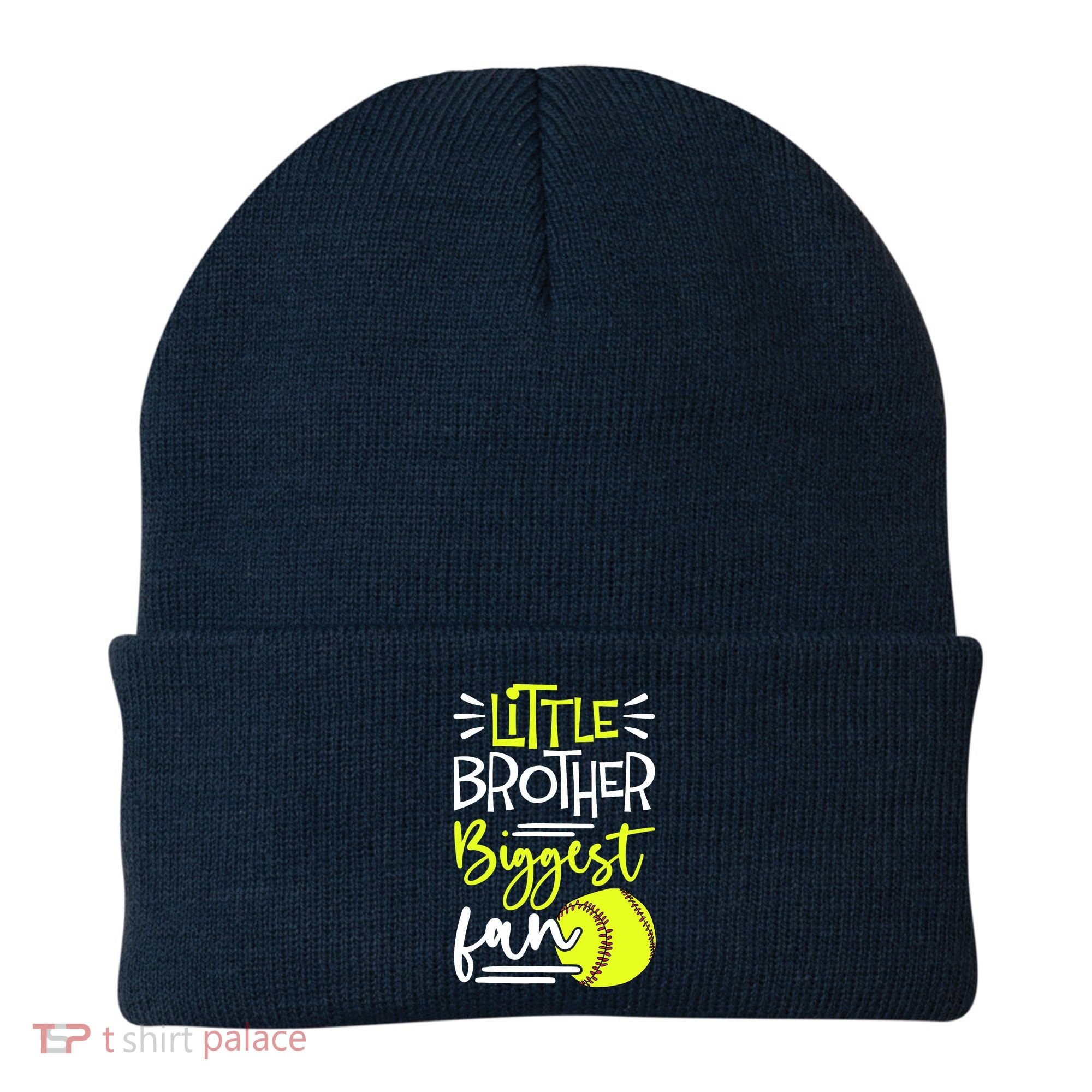 Little Brother Biggest Fan Softball, Softball Beanie