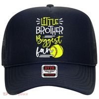 Little Brother Biggest Fan Softball, Softball Hat thumb 0