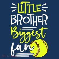 Little Brother Biggest Fan Softball, Softball Hat thumb 2